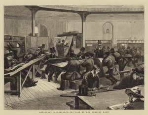 Melbourne Illustré, Intérieur de la Salle de Lecture - Frederic Villiers